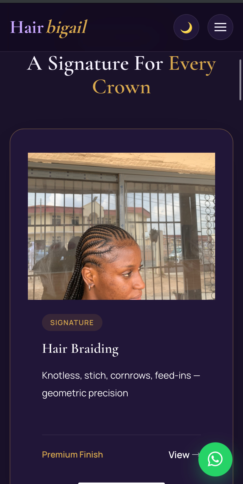 Hairbigail Website