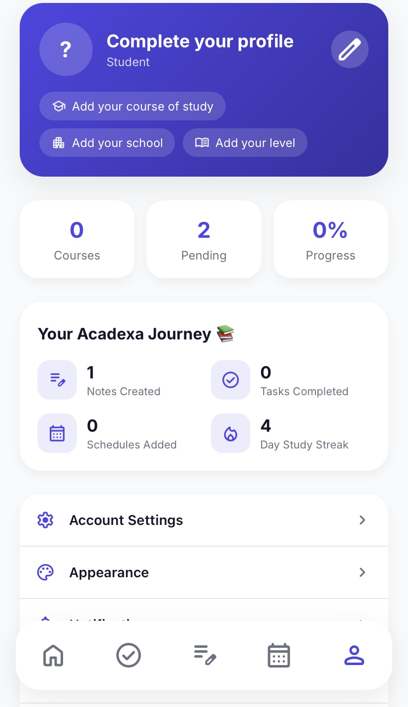 Acadexa screen 11
