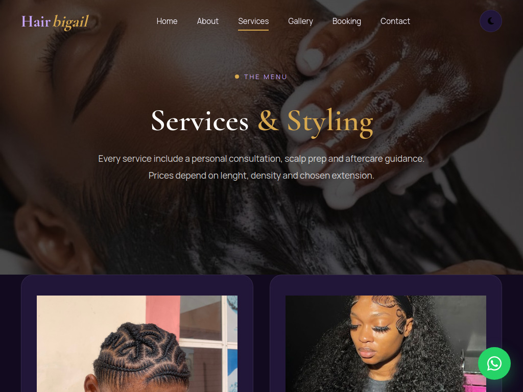 Hairbigail screen 3